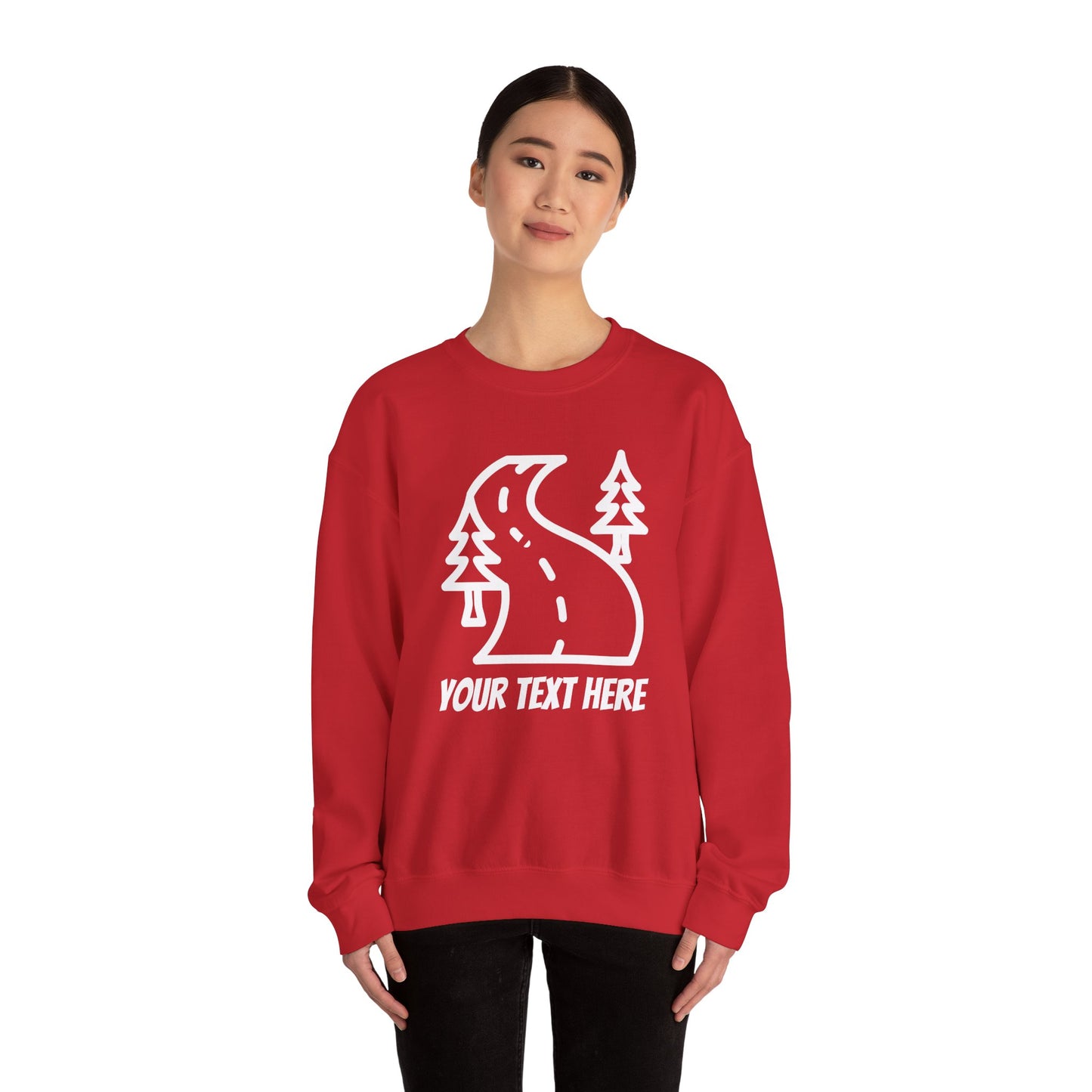 Custom Sweatshirt - Highway thru Forest