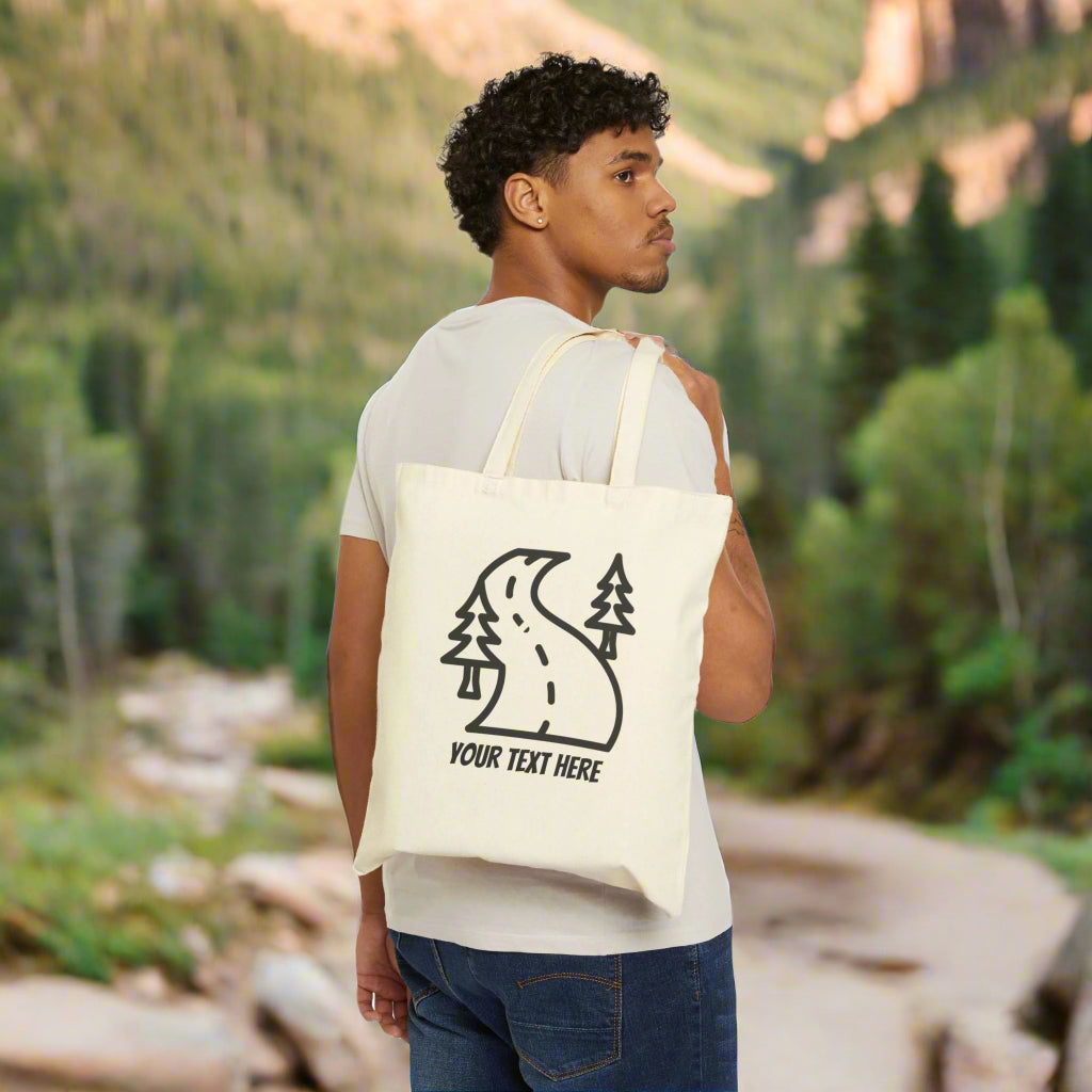 Customizable Canvas Bag - Highway thru Forest