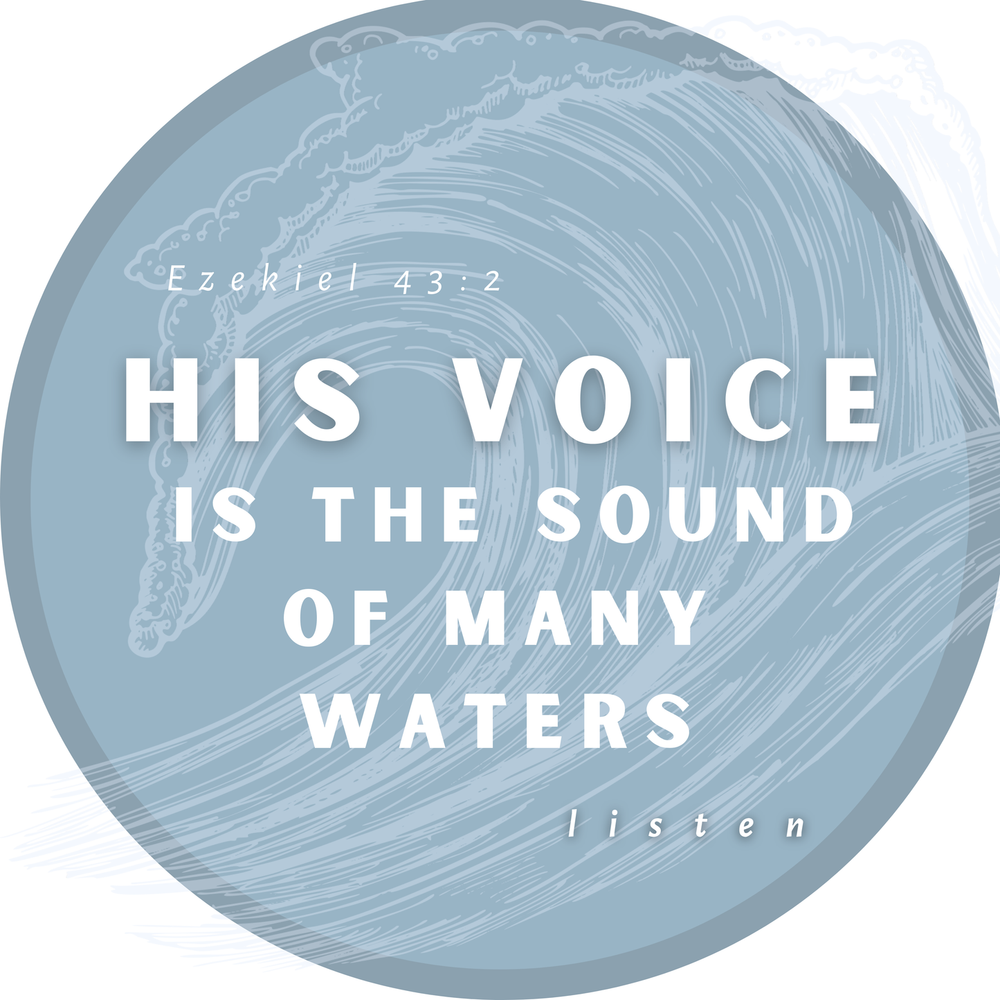 Ezekiel 43:2 Voice of God Vinyl Sticker