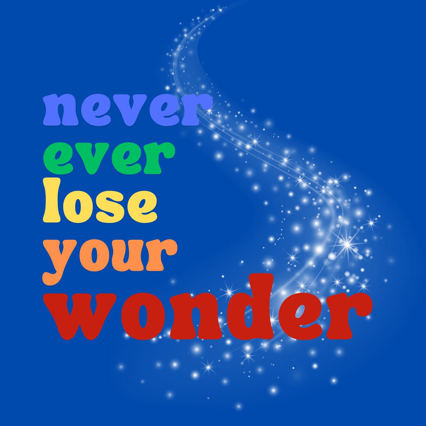 Never Ever Lose Your Wonder Vinyl Sticker