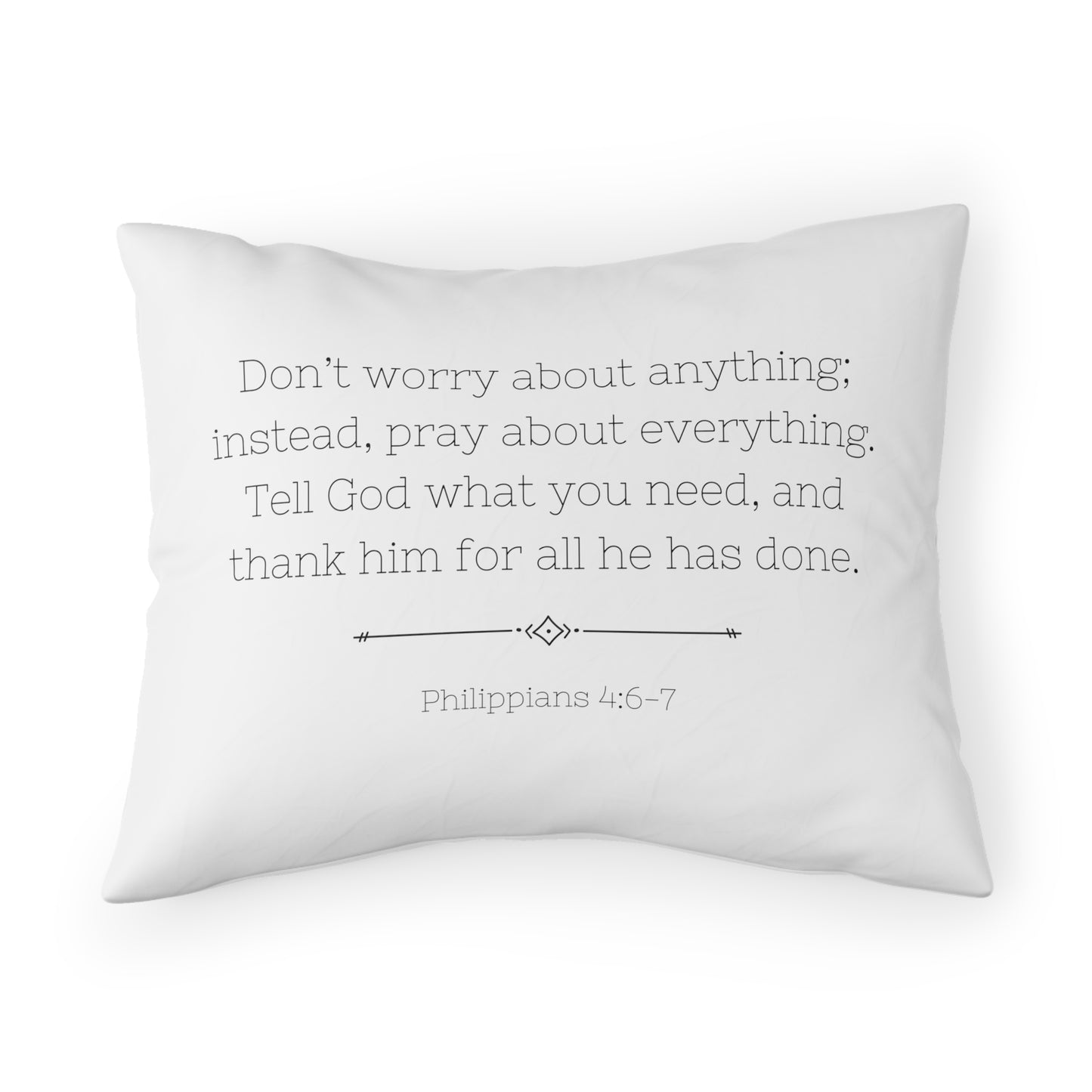 Philippians 4: 6-7 Simple STANDARD Pillow Sham