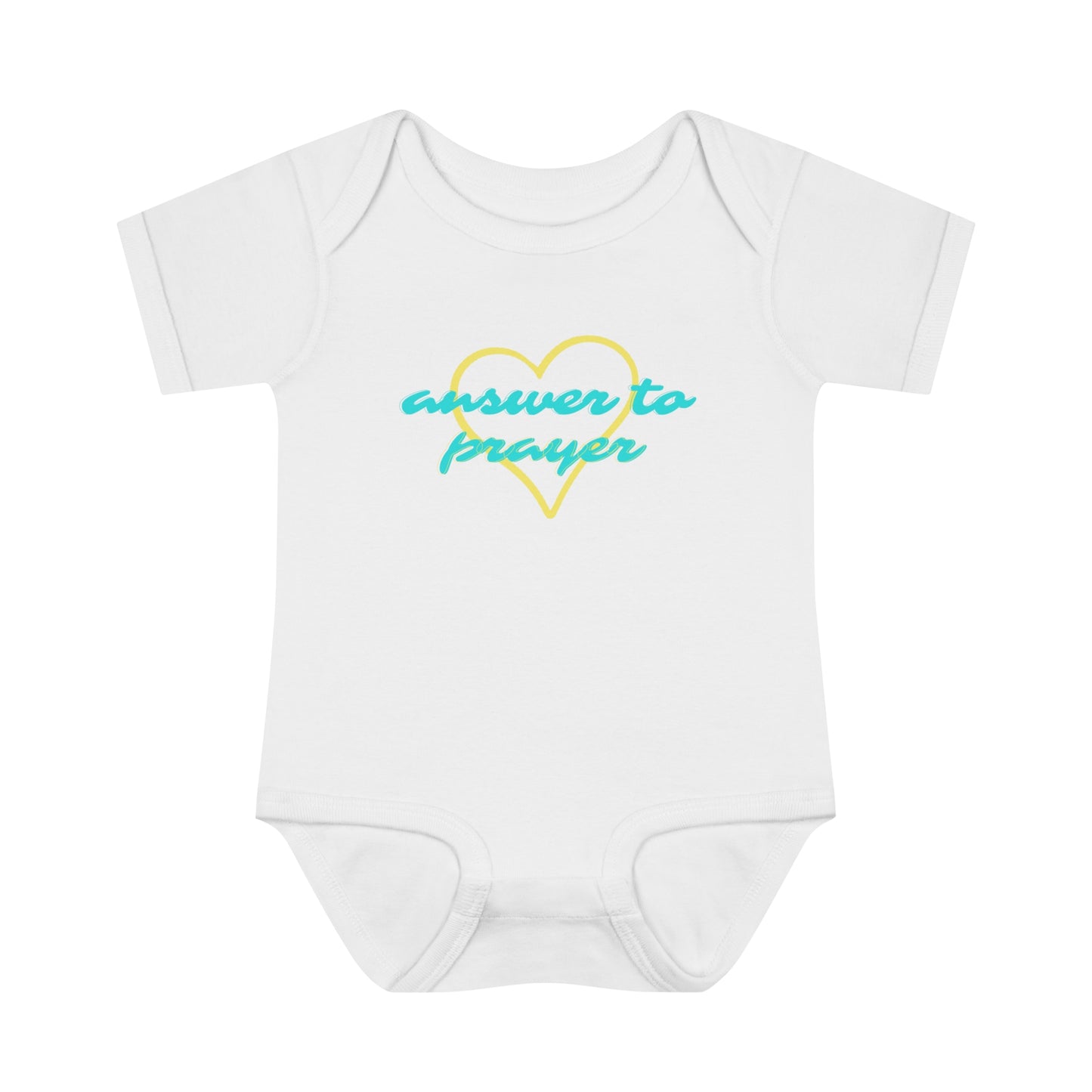 Answer to Prayer - Yellow Heart Onesie