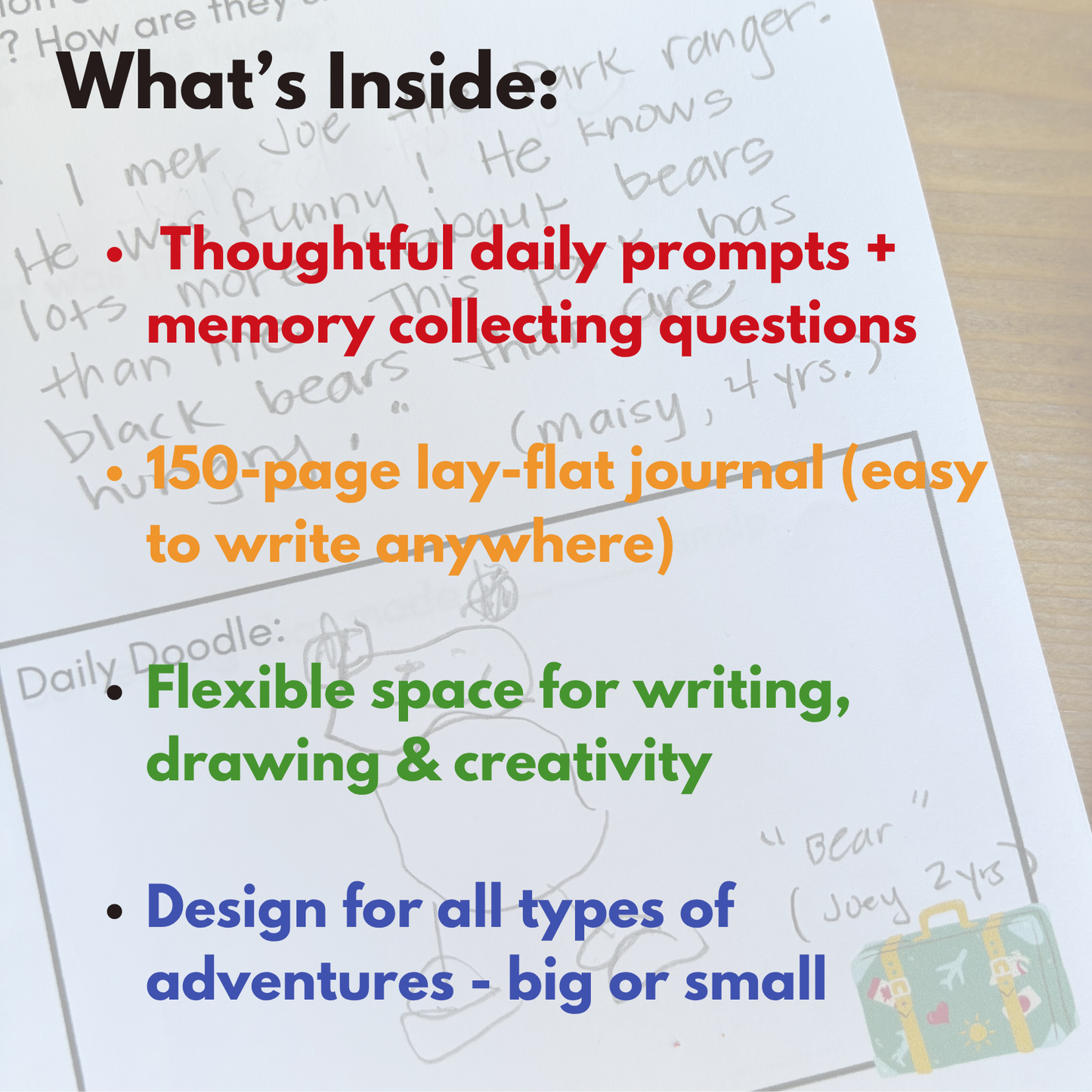 Family Adventure Journal – Kids Travel Journal & Family Memory Book | Keepsake, Gratitude & Road Trip Activity