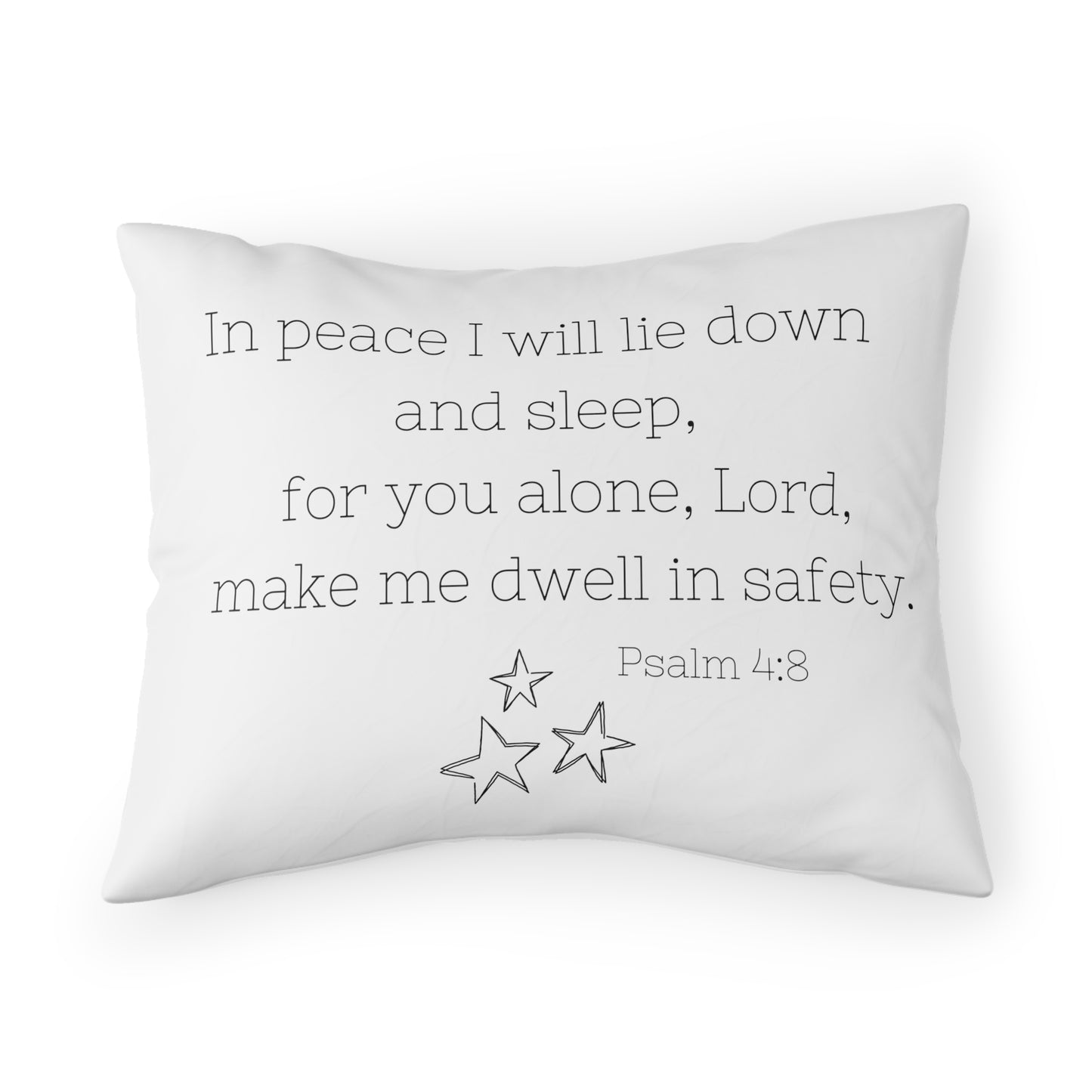Psalm 4:8 Stars STANDARD Pillow Sham