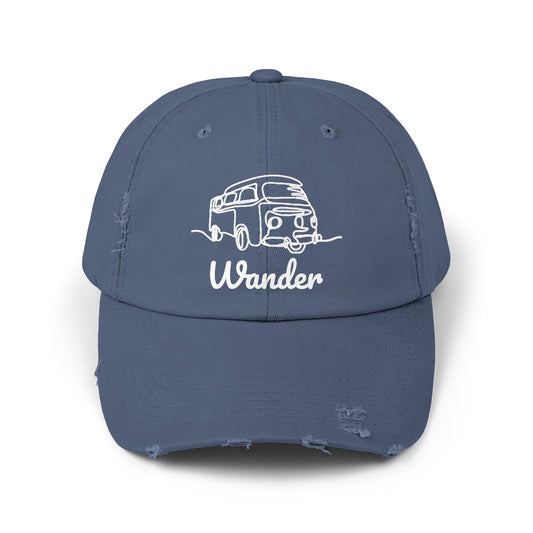 Distressed Cap - Vintage VW Bus - Wander