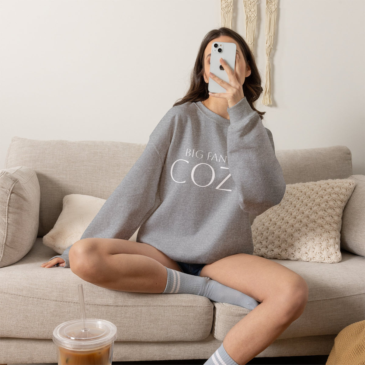 "Big Fan of Cozy" | Unisex Crewneck Pullover Sweatshirt
