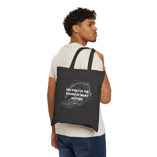 Listen | Ezekiel 43:2 Canvas Tote Bag | Two-Sided Design