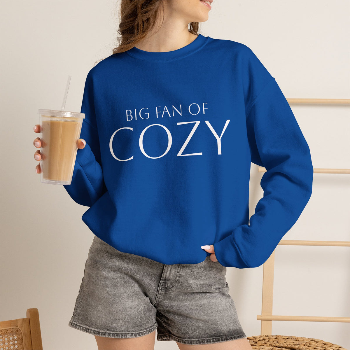 "Big Fan of Cozy" | Unisex Crewneck Pullover Sweatshirt