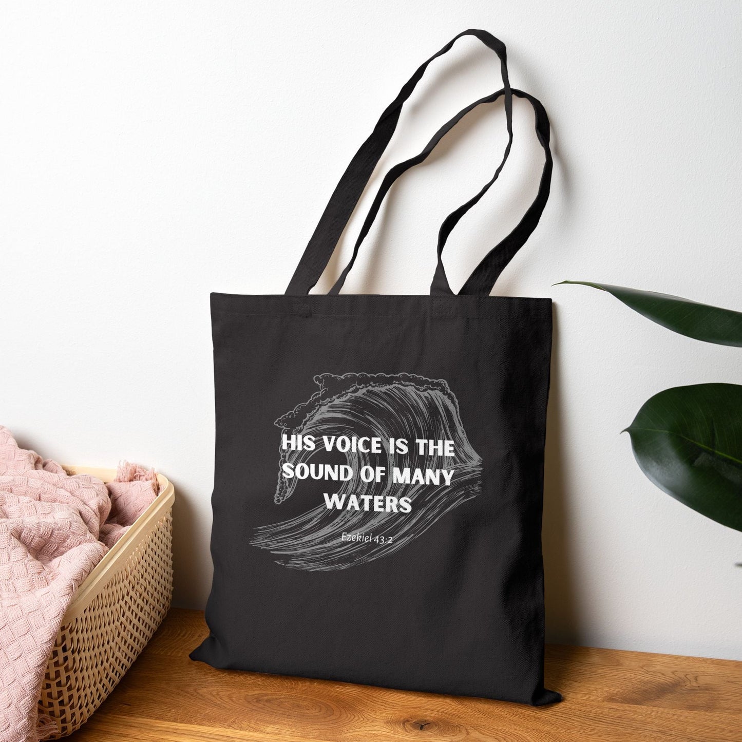 Listen | Ezekiel 43:2 Canvas Tote Bag | Two-Sided Design