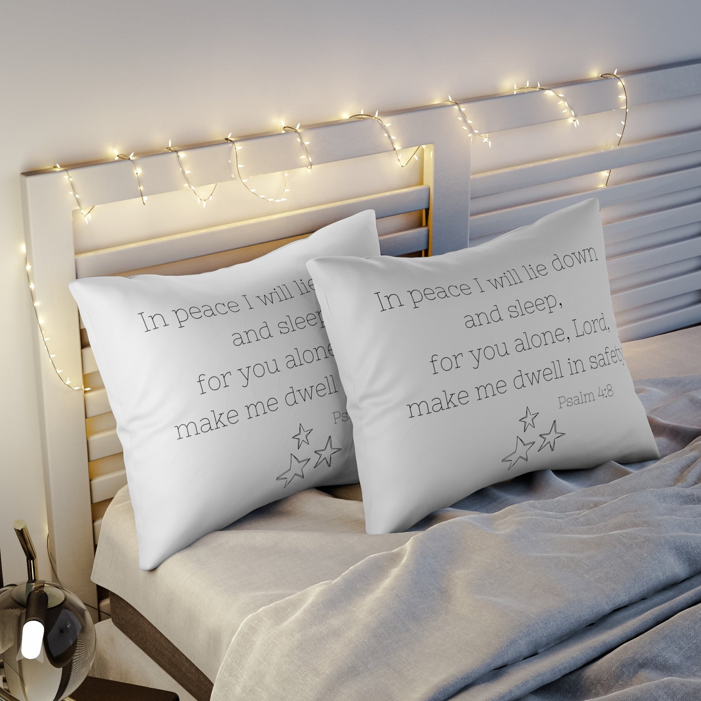 Psalm 4:8 Stars STANDARD Pillow Sham