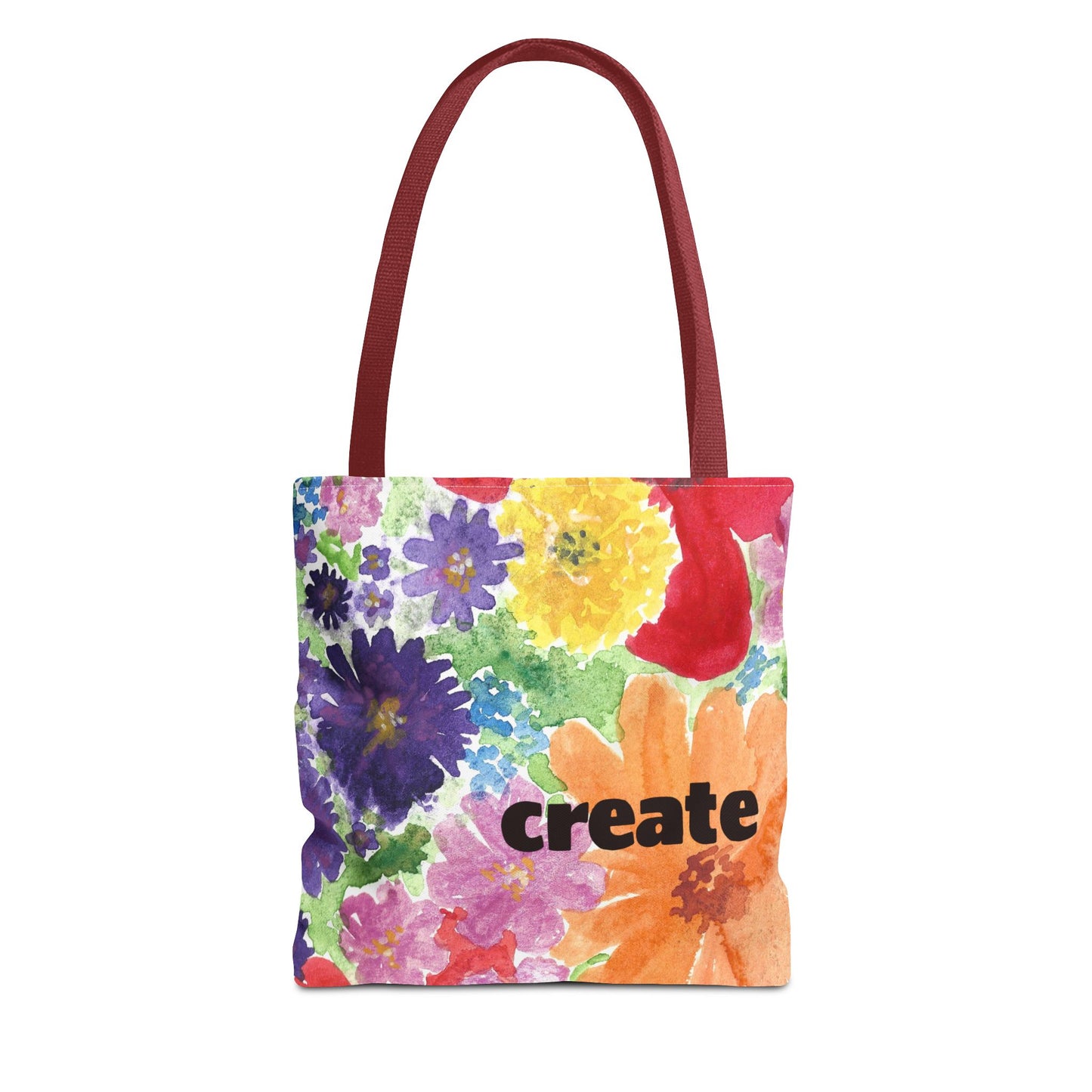 Colorful Floral Tote Bag - Personalize this Vibrant Original Design