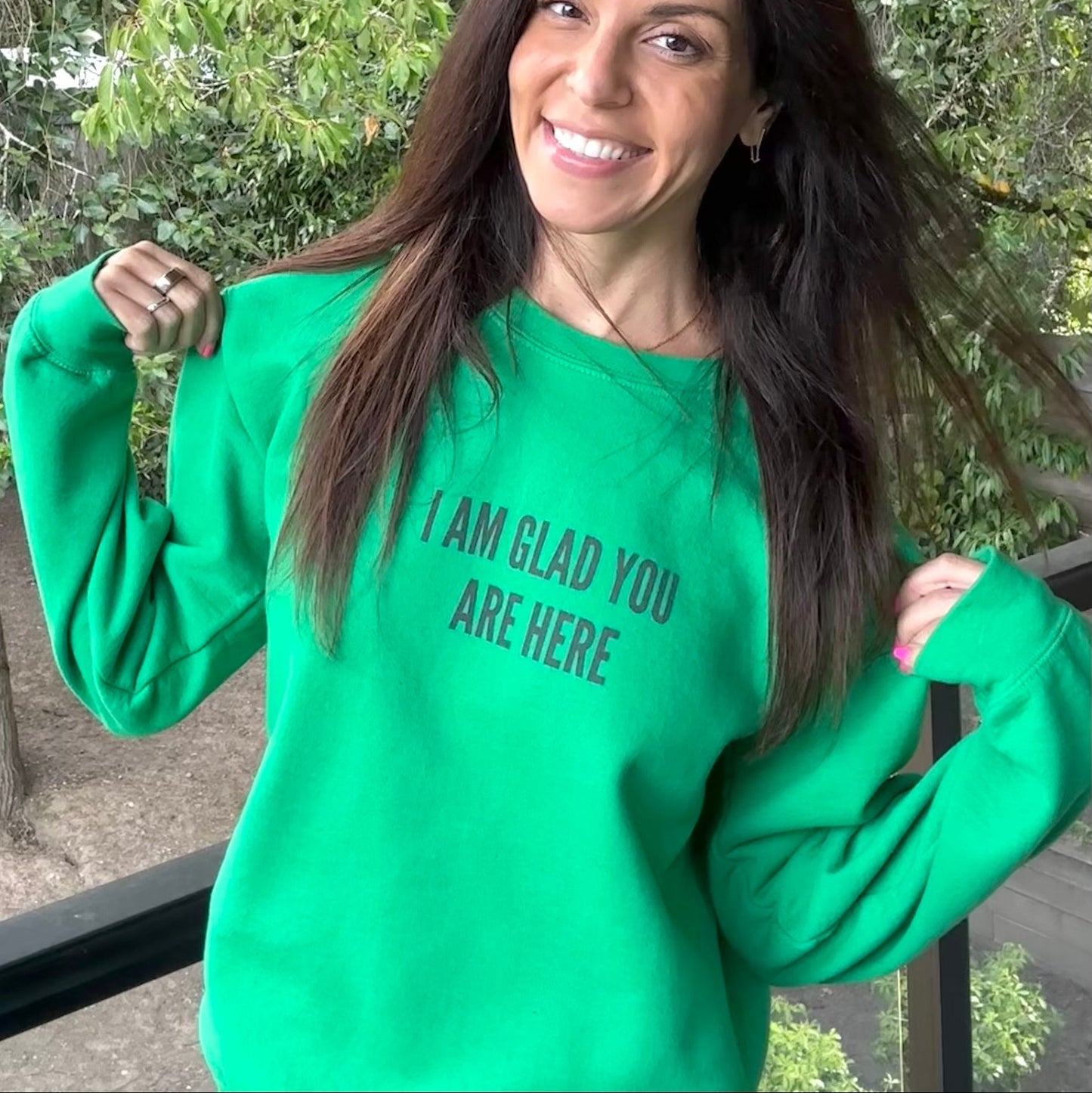 I Am Glad You Are Here Unisex Heavy Blend™ Crewneck Sweatshirt
