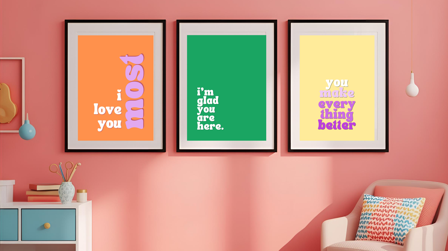 I'm Glad You're Here Poster Print Download (4 sizes)