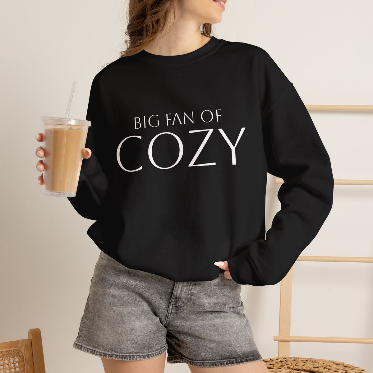 "Big Fan of Cozy" | Unisex Crewneck Pullover Sweatshirt