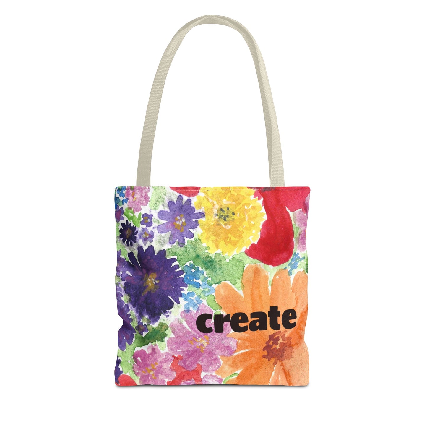 Colorful Floral Tote Bag - Personalize this Vibrant Original Design