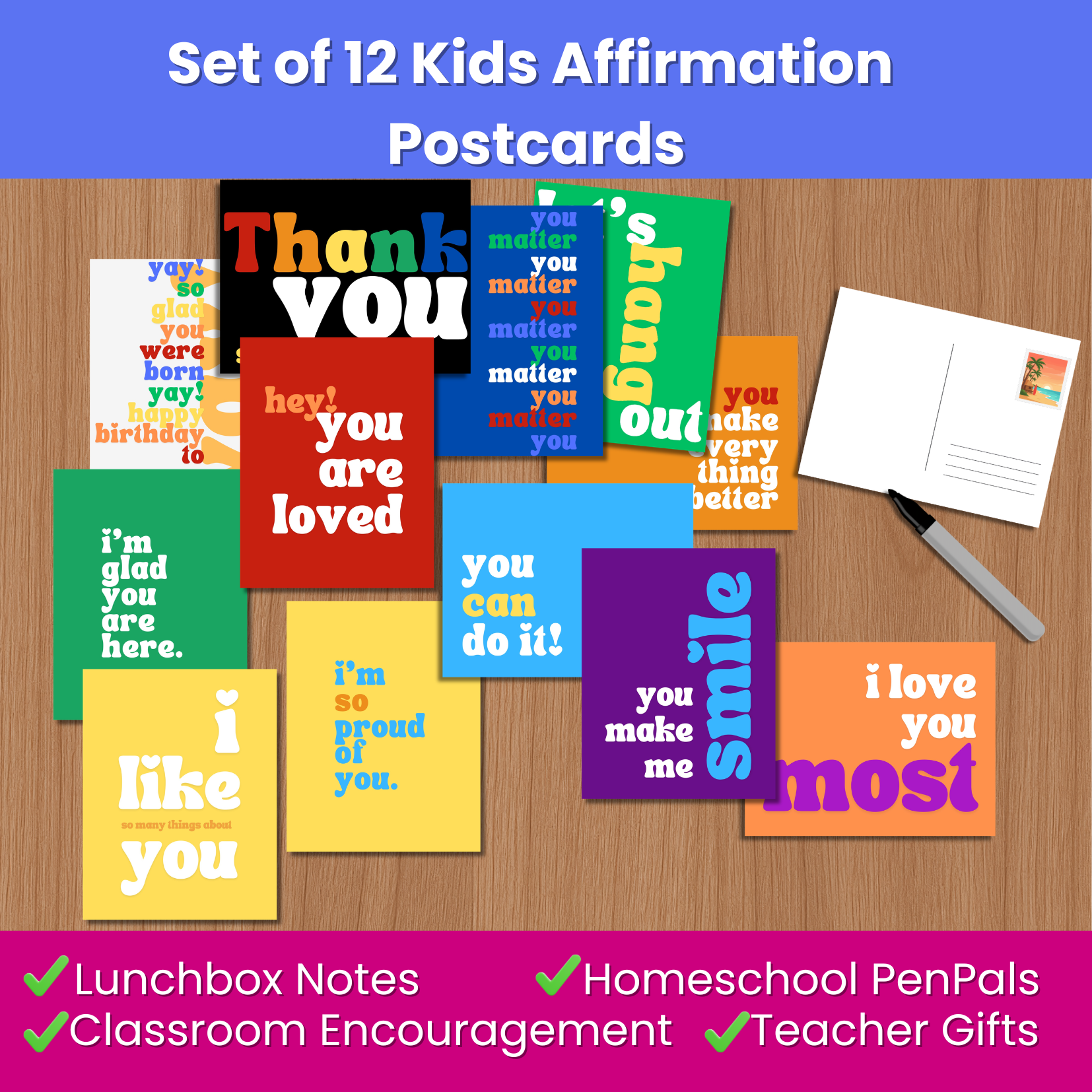 Words of Encouragement Postcards | Uplifting Cards | Time and Treasure