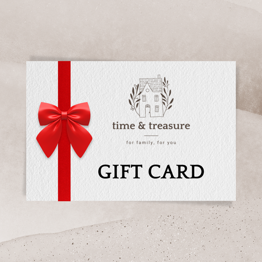 Time and Treasure Gift Card