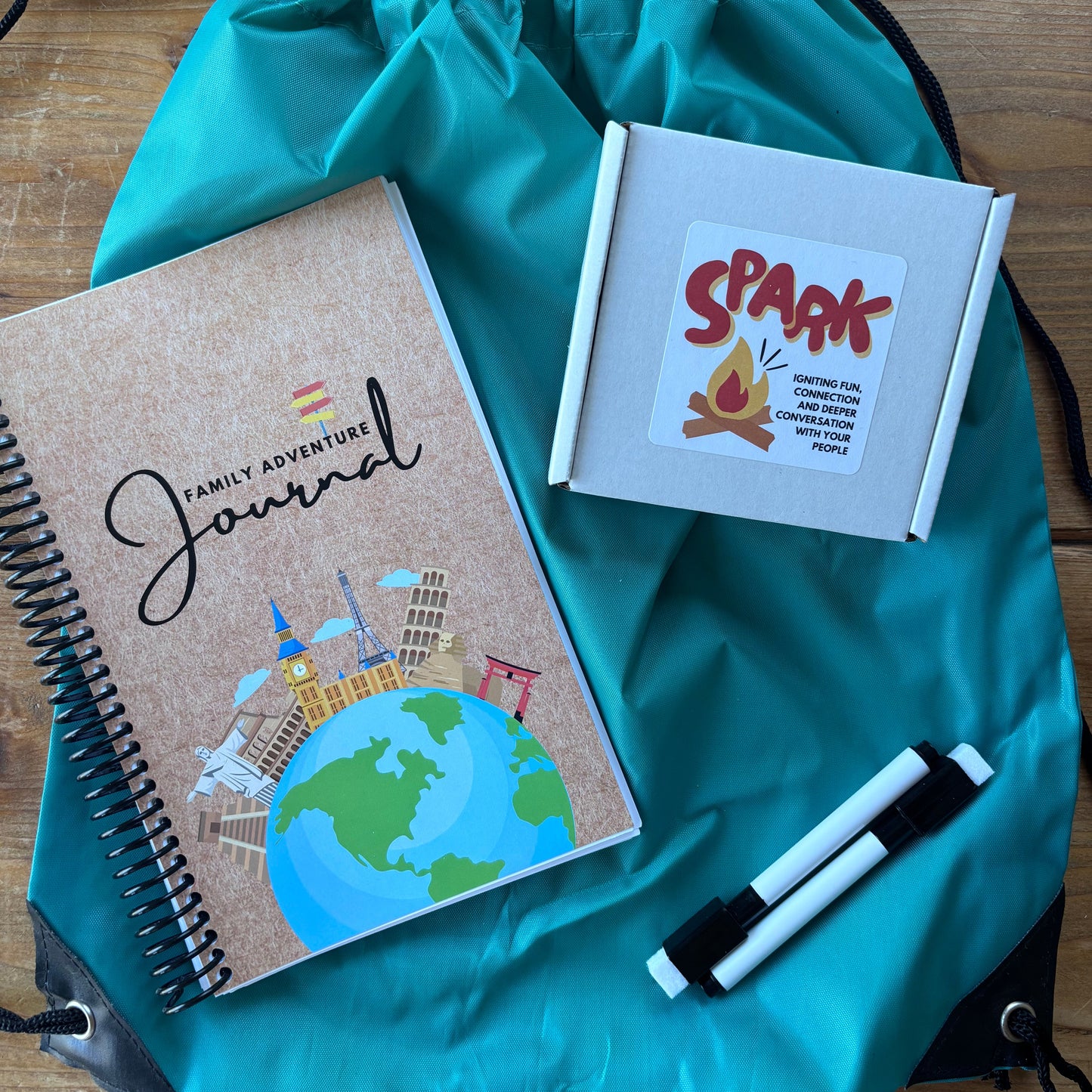 Family Road Trip Bundle – Kids Travel Activities, Conversation Cards, Adventure Journal & Screen-Free Car Kit