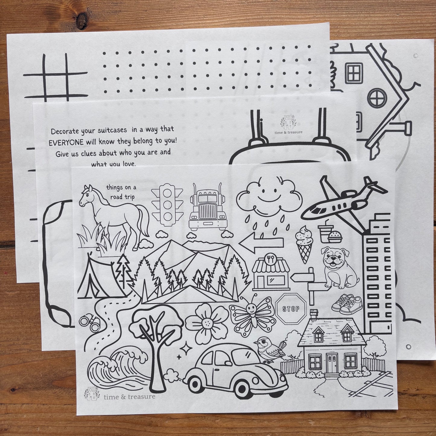 Family Road Trip Bundle – Kids Travel Activities, Conversation Cards, Adventure Journal & Screen-Free Car Kit