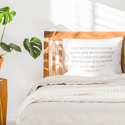 Philippians 4: 6-7 Simple STANDARD Pillow Sham