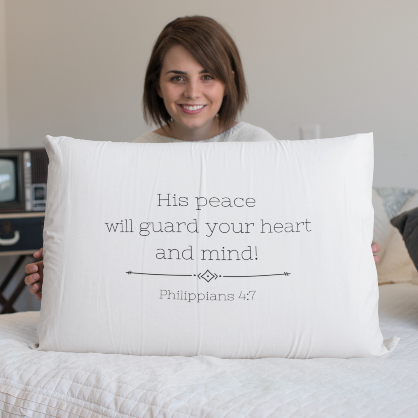Philippians 4:7 Simple STANDARD Pillow Sham